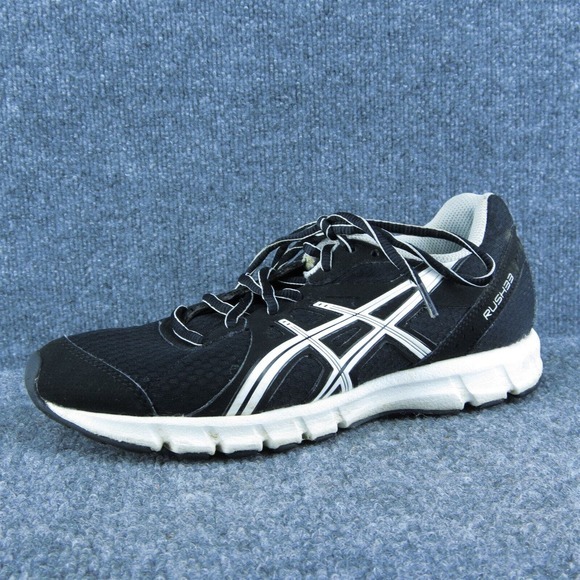 ASICS Rush33 Women Sneaker Shoes Black Synthetic Lace Up Size 7 Medium - Picture 1 of 10